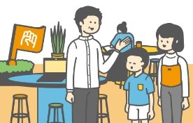 会社内を⾒学し、仕事内容や、世の中にどんな貢献をしているかを聞いたり、名刺交換をすることができます。